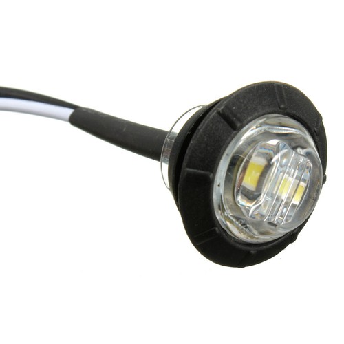 Lámpara de luz de separación mini redonda blanca LED roca 10x 12V 3/4" mini marcador lateral - Imagen 8 de 12