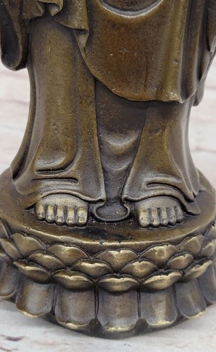 Estatua de Buda Tibetano de Bronce Método de Cera Perdida Escultura Figura Decoración Arte - Imagen 9 de 10