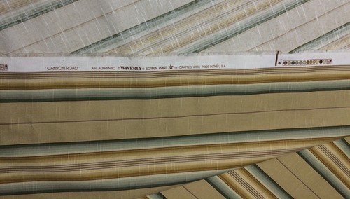 WAVERLY CANYON ROAD HELLBRAUN #D4014 STREIFEN GRÜN DRAPIERUNG MÖBELSTOFF VON YARD 54"W - Bild 5 von 5