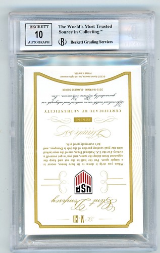 Panini Flawless Momentous 2016/15 Auto Memorabila Ruby Clint Dempsey ¡BGS EE. UU.! - Imagen 2 de 2