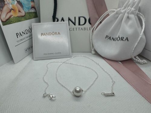 PANDORA Treated Freshwater Cultured Pearl Collier Necklace 45cm/ 17.7 in - Picture 2 of 5