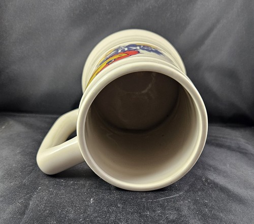 Auténtica taza de cerveza KU Kansas University Jayhawks cerámica Tankard Stein - Imagen 3 de 4