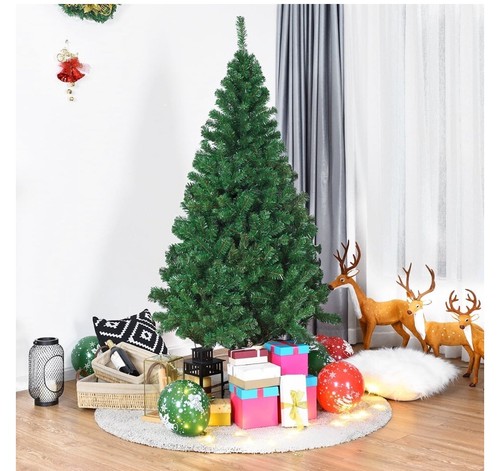 6 Fuß grüner PVC-Weihnachtsbaum - perfekt für drinnen & draußen - Bild 2 von 4