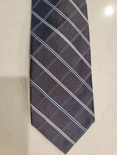 ROBERT TALBOTT Best of Class Nordstrom Mens Silk Necktie Designer: Gray Silver
