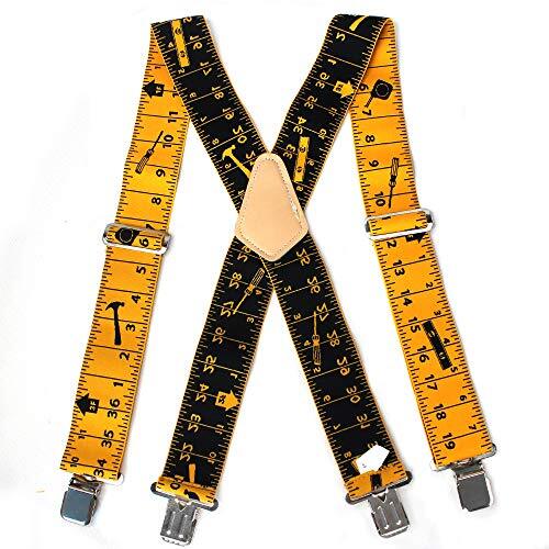 Mens Suspenders 2" Wide Adjustable and Elastic Braces X Shape with Very Strong - Bild 2 von 7