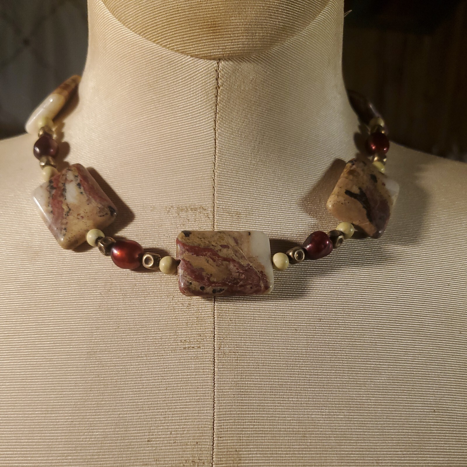 Handycraft 5 Rectangular Marble Jasper Stones Spa… - image 1