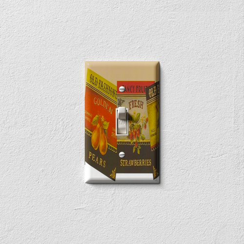 SnazzySwitch Fruit Labels - Light Switch Plate Cover - Picture 4 of 24