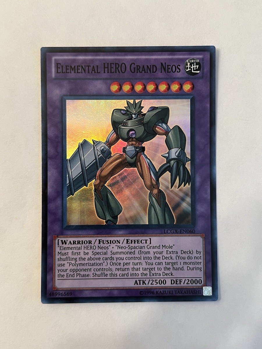 Carta Yu-Gi-Oh! Elemental HERO Grand Neos (LCGX-EN060) - Edición Ilimitada, Rareza Super Rara