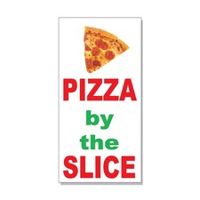 Pizza By The Slice Red Green Bar Restaurant DECAL STICKER Retail Store Sign