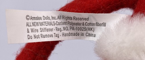 Annalee Christmas ~8.5" 2008 Elf Red Coat w/ Green Jewel Buttons and Long Hat - Picture 9 of 9
