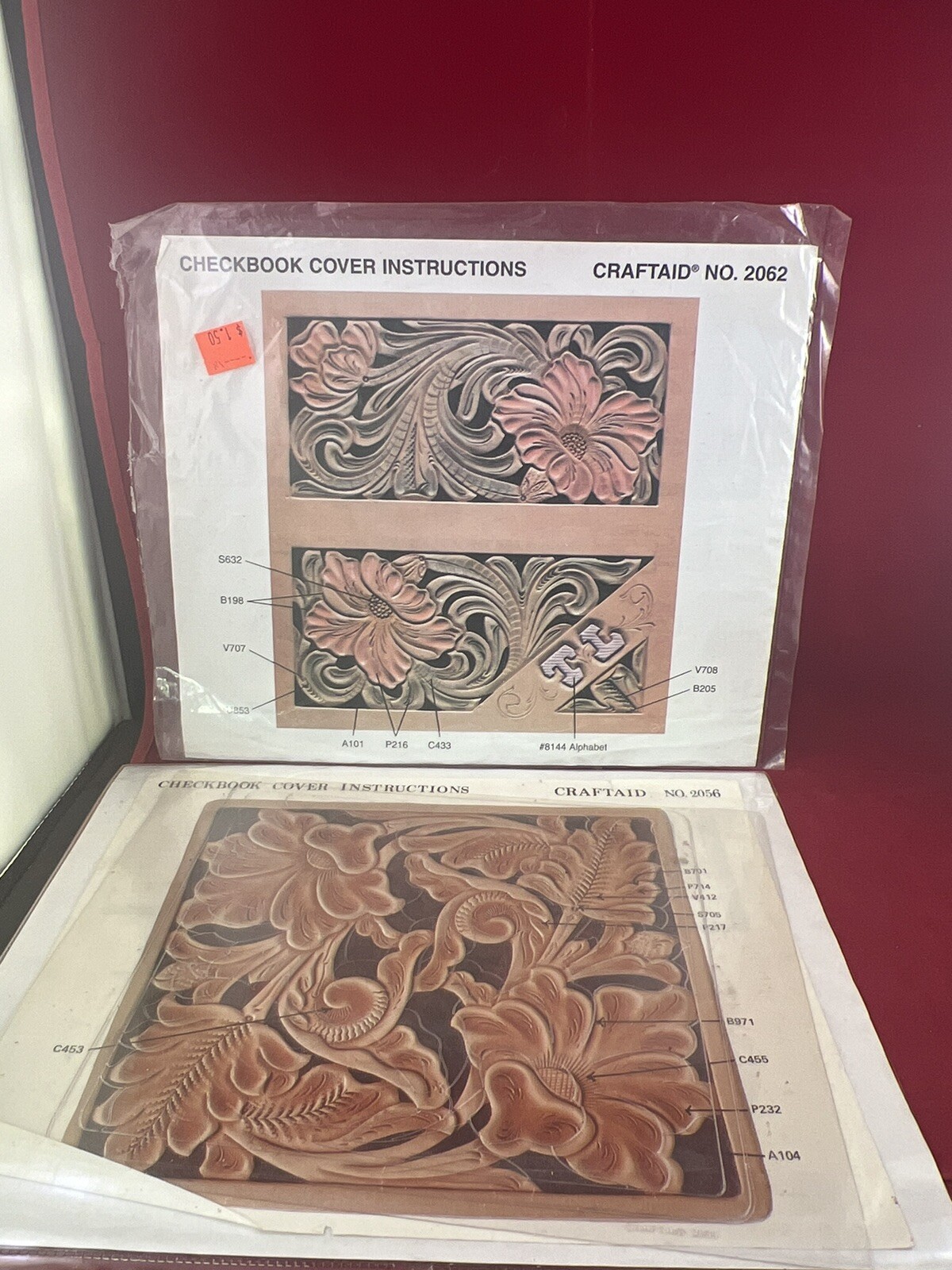 Craftaid Leather Template No. 2062 Checkbook 2 Patterns Vintage 2056 Craftaid Leather Template No. 2062 Checkbook 2 Patterns Vintage 2056