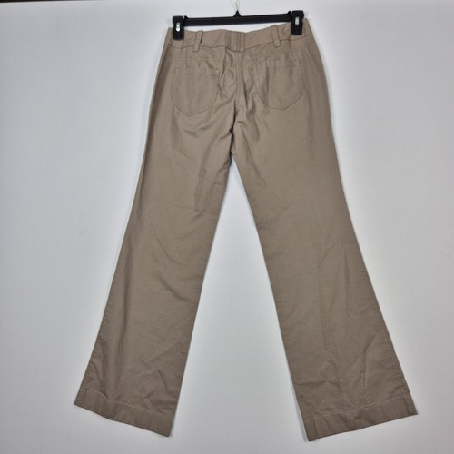 Ann Taylor Loft Pants Women’s Size 2 Beige Striped Cotton Trousers (51) - Picture 2 of 11