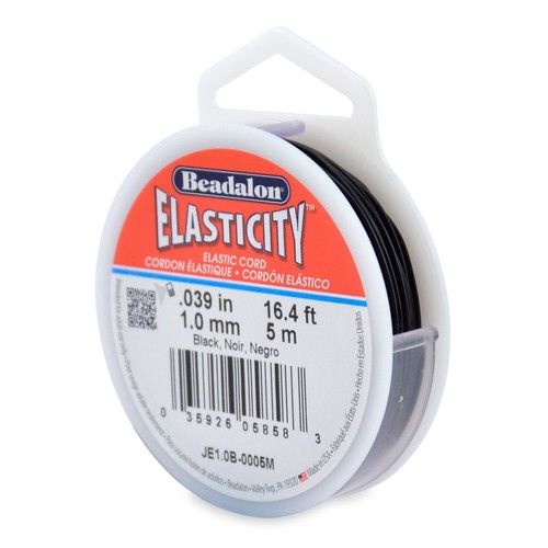 Stretchy Black Professional Jewellery elastic Beadalon - choice of sizes - Picture 5 of 7