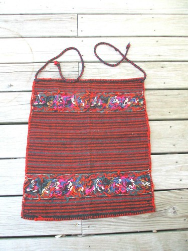 Vintage~Woven~Wool Wall Decor~Two Straps~Peru~23 1/8" x 19 3/8"~1960's~Textile - Picture 7 of 9