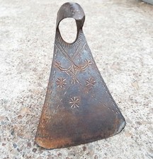 Vintage Original Selten Handgefertigt Einzigartig Form Eisen Axe Kopf Delikate