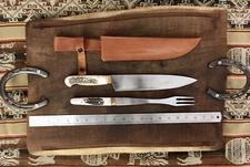 Authentic Gaucho Fork And Knife Set With Leather Sheath