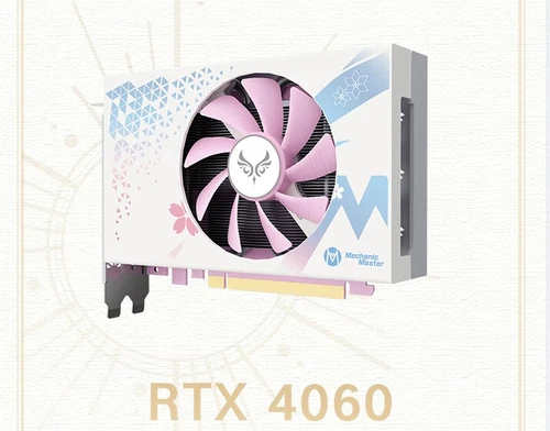 Zephyr RTX4060 ITX GPU GDDR6 TDP-115W 8G 8PIN 3*DP+HDMI 170*106*42MM
