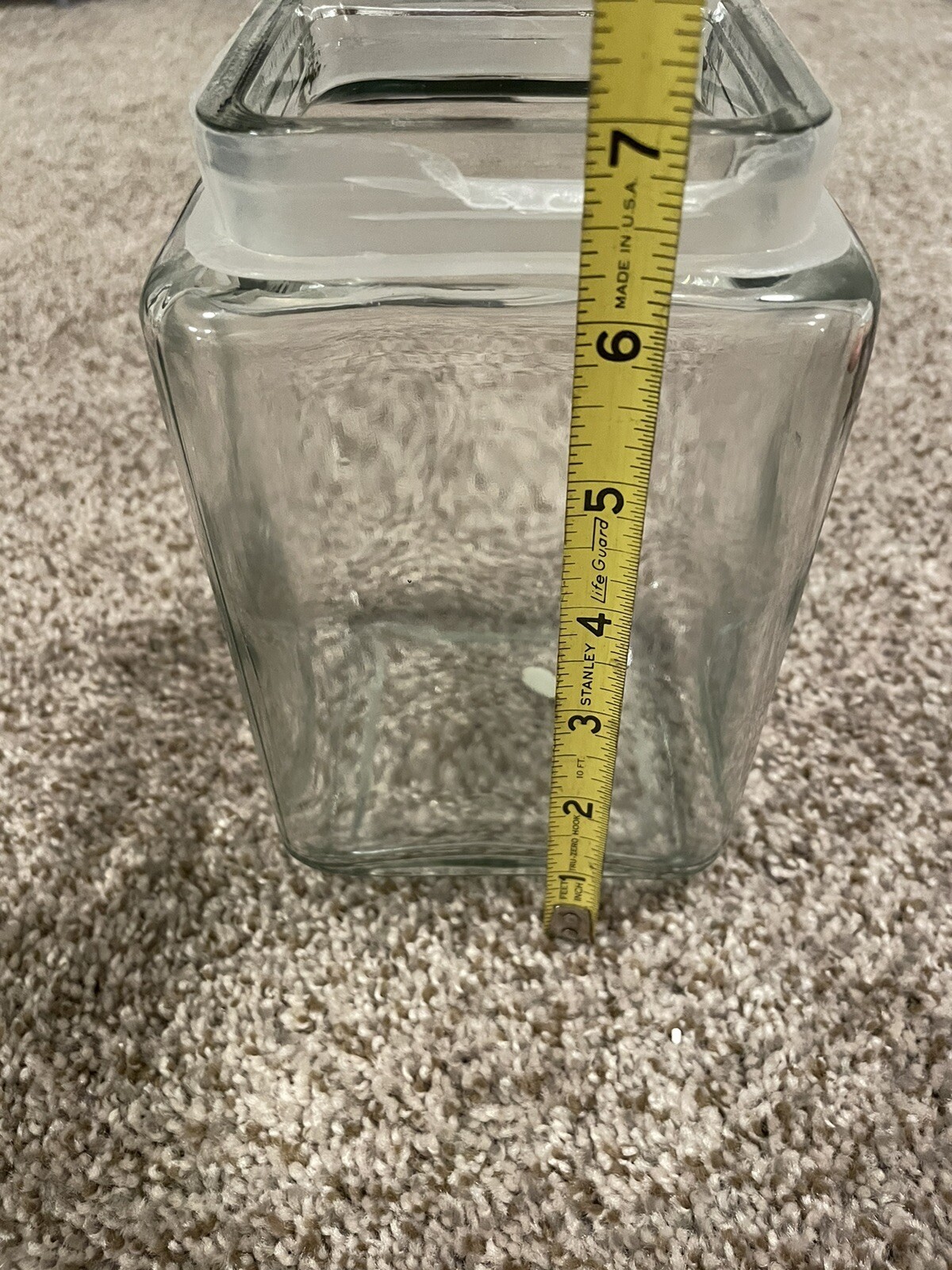 2 Square Glass Jars, Bulk Food Storage, Decor, Display Pantry Container