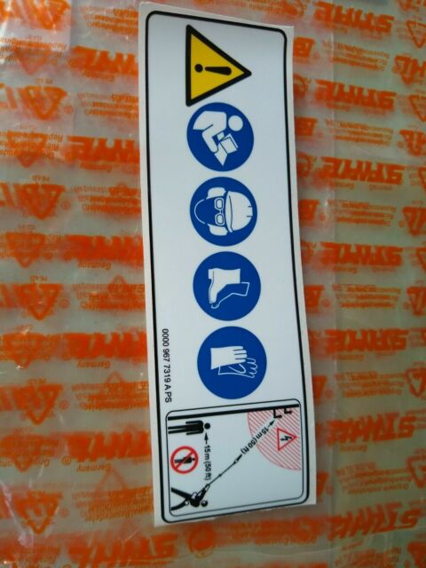 STIHL Brake Lever Pictogram Instructional Label Vinyl Car Sticker Decal