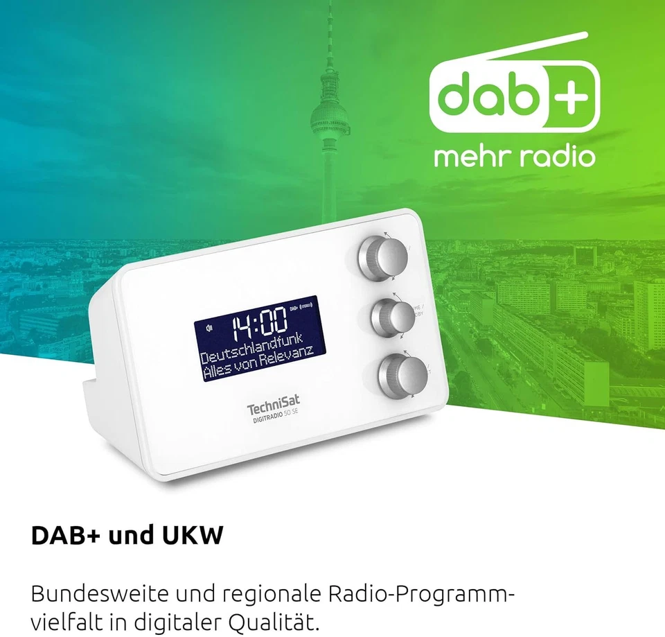 TechniSat DigitRadio 50 SE Uhrenradio weiß - Bild 2 von 3