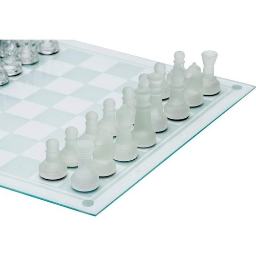 Juego de ajedrez de cristal de 33 piezas con juego de tablero - Picture 4 of 4