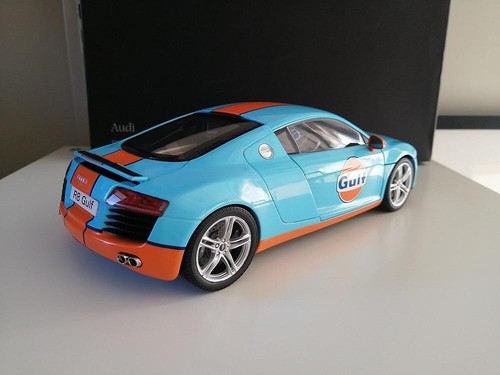 KYOSHO AUDI R8 GUIF GULF 1/18 Light Blue Minicar KS09213GF Good condition - Picture 3 of 10