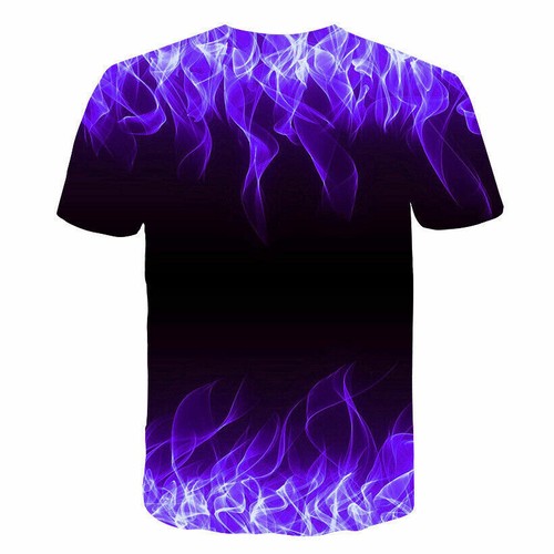 Camiseta para hombre Verano 3D Fire Flame Gráfico Estampado Completo Mangas Cortas Camiseta Prenda para el torso S-7XL - Imagen 14 de 18