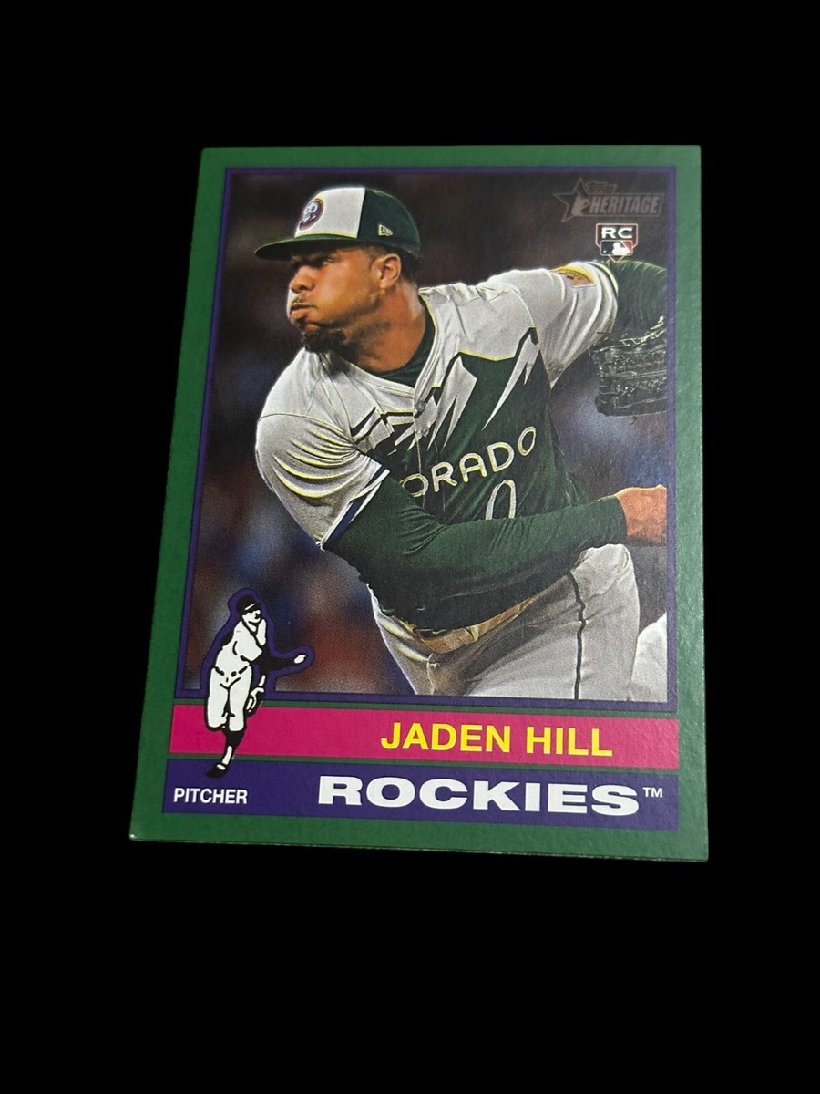 topps メモリアルカード　16/25 2025 Topps Heritage - Jaden Hill #398 (RC) Dark Green Border