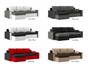 Details About New Black Corner Sofa Bed Olivia Price Many Colours Free Delivery