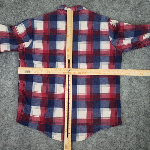 Vintage Sandherst Shirt Mens XLarge Red Plaid Flannel Heavyweight Shacket - Picture 10 of 12