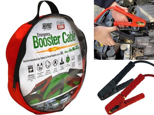 Cavi Booster Avviamento Batteria Auto Furgone Emergenza Salto 2M Resistenti MP3515 - Foto 1 di 4