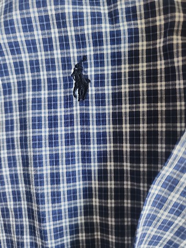 Polo-Ralph Lauren Boys Blue Plaid Button Down Shirt Long Sleeve Size 6 - Picture 3 of 7