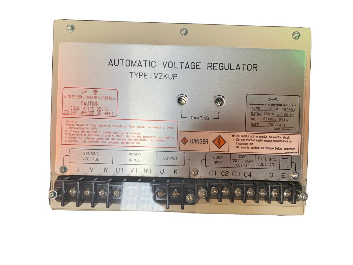 Nishishiba Automatic Voltage Regulator (AVR) Type: VZKUP-4B