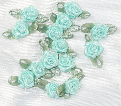 ROSE Mini Ribbon Roses Polyester Satin Ribbon 25 Pack lots of colors US SELLER - Picture 28 of 57