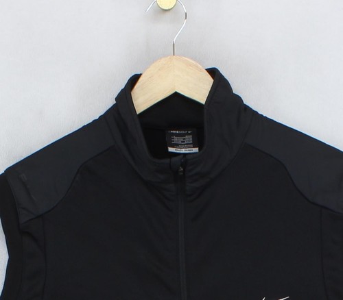 Nike Golf Fleece Vest Jacket Mens Size L Black Fit Therma Full Zip - Picture 5 of 15