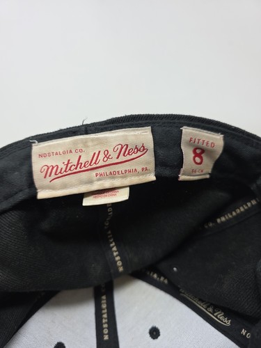 Mitchell & Ness Miami Hat Fitted Hat Black Red Size 8 - Picture 4 of 5