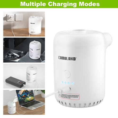Mini Pompa Aria Elettrica Bici 4000mAh Piccolo Gonfiatore Pneumatici Bicicletta Portatile USB - Foto 8 di 12