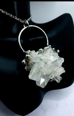 Angel aura quartz crystal necklace