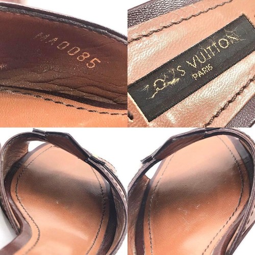 LOUIS VUITTON Pumps Heel Leather Studs 22 - Foto 10 di 10