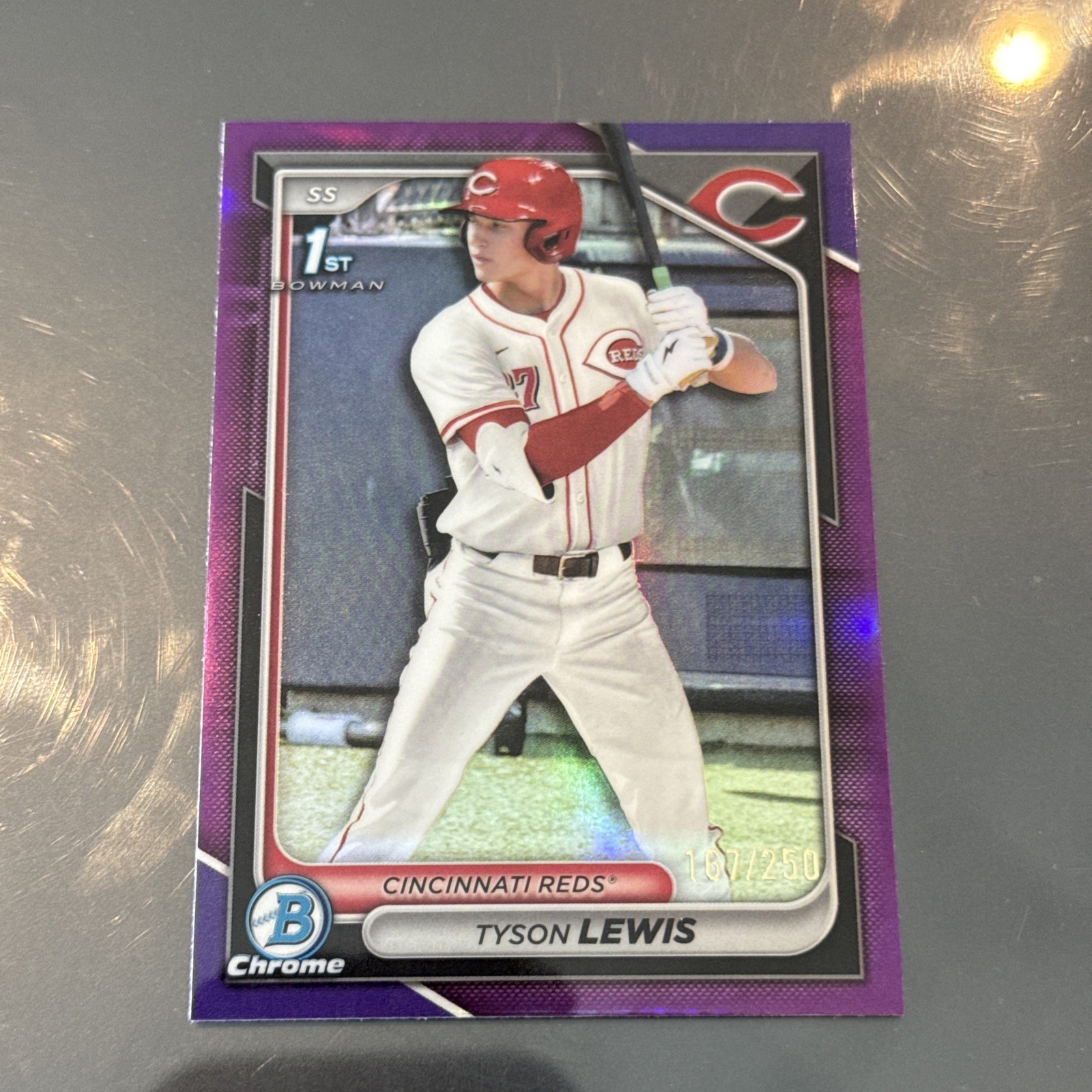 2024 Bowman Draft Chrome Tyson Lewis #BDC-44 Purple Refractor /250
