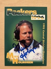 Mike Holmgren Autographed Signed 1996 Police Card #19 Green Bay Packers Coach