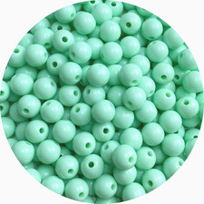 200 Pieces 10mm Acrylic Round Beads Smooth Spacer Plastic Pastel Beads Craft Bea