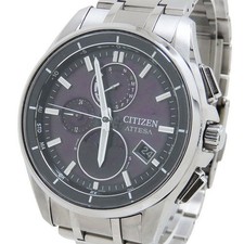 CITIZEN ATTESA BY1001-66E H874-005HK01 BLACK DIAL TI TITANIUM ECO-DRIVE SOLAR 62