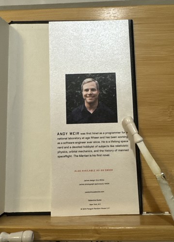 The Martian by Andy Weir (2014, Hardcover) First Edition/Late Print, VG+, 1st - Picture 10 of 12