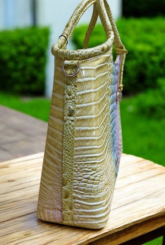 Brahmin Leather 🐊 Large ELAINE Satchel Handbag, Daybreak Melbourne! NWT $345 - Picture 3 of 8