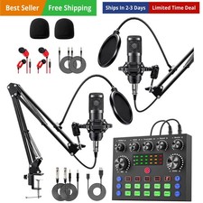 Podcast Equipment Bundle for 2, Voice Changer with BM-800 Podcast Microphone ...