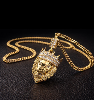 Goldkette / Modeschmuck Kette mit Löwenkopf ein echter Hingucker