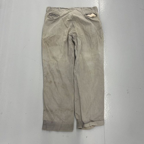 Abbigliamento da lavoro vintage anni 50 grigio sanforizzato vela chino 40x31 anni 50 vero vintage - Foto 6 di 6