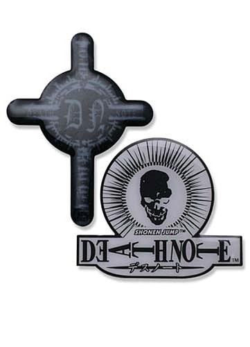 Death Note Anime Series Skull and Cross 2 Piece Pin Set NEW UNUSED