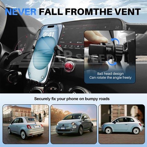 Car Dashboard Dash Mount Phone Holder Bracket Clip For Fiat 500 08-23 Abarth 595 - Picture 2 of 9
